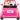 Barbie Fiat 500 med dukke - lyserød