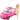 Barbie Fiat 500 med dukke - lyserød