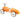 Walk -car in metal - orange vintage
